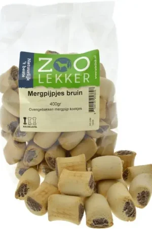 Zoolekker Mergpijpjes Bruin 400 gr Uitverkoop